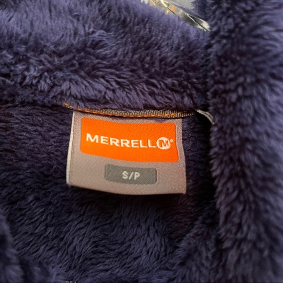 Merrell Navy Blue Super Soft Fleece Jacket Size Small - Picture 5 of 9